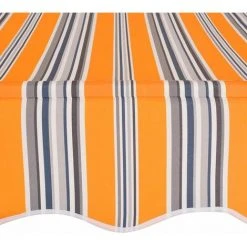 HAPPYSHOPPING Auvent Retractable Manuel 200 Cm Rayures Jaunes Et Bleues 11 HAPPYSHOPPING Auvent Retractable Manuel 200 Cm Rayures Jaunes Et Bleues -Pergola Soldes 40439079 5