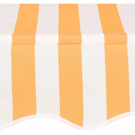 HAPPYSHOPPING Auvent Retractable Manuel 150 Cm Rayures Oranges Et Blanches 6 HAPPYSHOPPING Auvent Retractable Manuel 150 Cm Rayures Oranges Et Blanches – Image 4