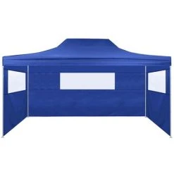 HAPPYSHOPPING Tente Pliable Avec 3 Parois 3 X 4,5 M Bleu 10 HAPPYSHOPPING Tente Pliable Avec 3 Parois 3 X 4,5 M Bleu -Pergola Soldes 40440333 4