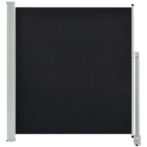 HAPPYSHOPPING Auvent Lateral Retractable De Patio 140 X 300 Cm Noir 4 HAPPYSHOPPING Auvent Lateral Retractable De Patio 140 X 300 Cm Noir – Image 2