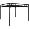 HAPPYSHOPPING Chapiteau De Jardin Avec Auvent Retractable 3x3 M Anthracite -Pergola Soldes 40441426 1