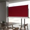 HAPPYSHOPPING Auvent Lateral Retractable De Patio 120x300 Cm Rouge -Pergola Soldes 40441567 1
