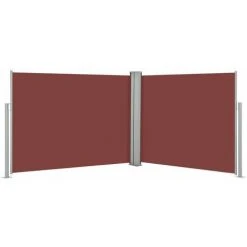 HAPPYSHOPPING Auvent Lateral Retractable Marron 140 X 1000 Cm