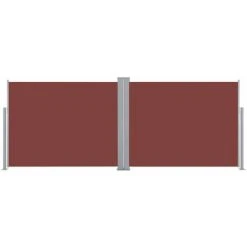 HAPPYSHOPPING Auvent Lateral Retractable Marron 140 X 1000 Cm -Pergola Soldes 40442144 4