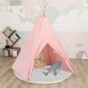 HAPPYSHOPPING Tente Tipi D'enfants Avec Sac Peau De Peche Rose 120x120x150 Cm -Pergola Soldes 40443609 1