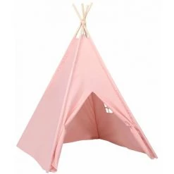 HAPPYSHOPPING Tente Tipi D'enfants Avec Sac Peau De Peche Rose 120x120x150 Cm -Pergola Soldes 40443609 3