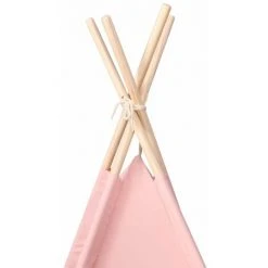 HAPPYSHOPPING Tente Tipi D'enfants Avec Sac Peau De Peche Rose 120x120x150 Cm -Pergola Soldes 40443609 5