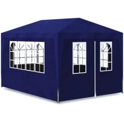 HAPPYSHOPPING Tente De Reception 3 X 4 M Bleu -Pergola Soldes 40444394 2