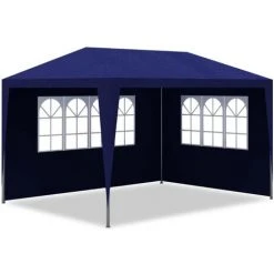 HAPPYSHOPPING Tente De Reception 3 X 4 M Bleu -Pergola Soldes 40444394 3