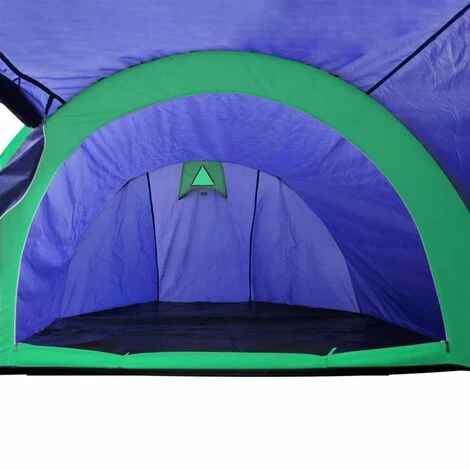HAPPYSHOPPING Tente De Camping Pour 4 Personnes Bleu Marine/vert 4 HAPPYSHOPPING Tente De Camping Pour 4 Personnes Bleu Marine/vert – Image 2