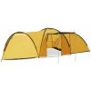 HAPPYSHOPPING Tente Igloo De Camping 650x240x190 Cm 8 Personnes Jaune -Pergola Soldes 40445395 1