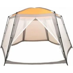 HAPPYSHOPPING Tente De Piscine Tissu 590x520x250 Cm Gris -Pergola Soldes 40445860 3