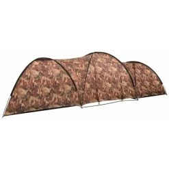 HAPPYSHOPPING Tente Igloo De Camping 650x240x190 Cm 8 Personnes Camouflage -Pergola Soldes 40445905 4