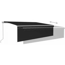 Auvent Rétractable Manuel Avec Store Et LED 5x3 M Anthracite VidaXL - Anthracite 10 Auvent Rétractable Manuel Avec Store Et LED 5x3 M Anthracite VidaXL - Anthracite -Pergola Soldes 40560418 4
