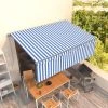 VidaXL Auvent Manuel Rétractable Avec Store 4,5x3 M Bleu Et Blanc - Bleu 1 VidaXL Auvent Manuel Rétractable Avec Store 4,5x3 M Bleu Et Blanc - Bleu -Pergola Soldes 40610530 1
