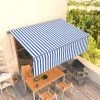 VidaXL Auvent Automatique Rétractable Avec Store 4,5x3 M Bleu Et Blanc - Bleu 2 VidaXL Auvent Automatique Rétractable Avec Store 4,5x3 M Bleu Et Blanc - Bleu -Pergola Soldes 40610540 1