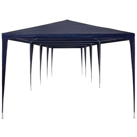 HAPPYSHOPPING Tente De Reception 3 X 12 M PE Bleu 5 HAPPYSHOPPING Tente De Reception 3 X 12 M PE Bleu – Image 3
