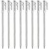 ASUPERMALL Piquets De Tente En Acier Robuste Avec Crochet Et Conception De Trou Pour Auvent De Tente De Camping De Randonnee En Plein Air, 26 Cm 1 ASUPERMALL Piquets De Tente En Acier Robuste Avec Crochet Et Conception De Trou Pour Auvent De Tente De Camping De Randonnee En Plein Air, 26 Cm -Pergola Soldes 42089230 1