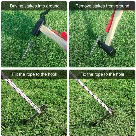 ASUPERMALL Piquets De Tente En Acier Robuste Avec Crochet Et Conception De Trou Pour Auvent De Tente De Camping De Randonnee En Plein Air, 26 Cm 5 ASUPERMALL Piquets De Tente En Acier Robuste Avec Crochet Et Conception De Trou Pour Auvent De Tente De Camping De Randonnee En Plein Air, 26 Cm – Image 3