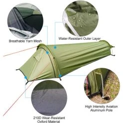 ASUPERMALL Tente De Camping En Plein Air Ultra-Legere Tente De Camping Pour Une Personne Tente De Sac De Couchage Portable, Tente Pour Une Personne -Pergola Soldes 42294968 3
