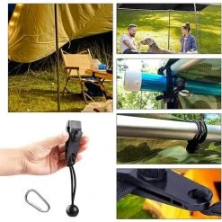 Clip Tente, Tente Pince Bâche Clip De Bâche Auvents Clip Boucle Auvent Outil Avec 10 Crochets à Clip, 10 Cordes Connectées Et 10 Mousquetons Pour Tentes Triomphe 30Pcs -Pergola Soldes 42297624 5