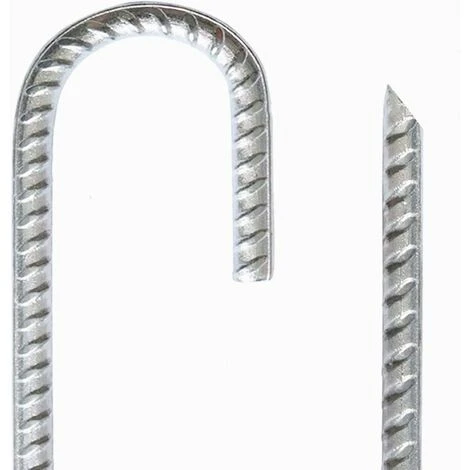 Piquets D’ancrage En Acier Galvanisé Robuste Pour Barres D’armature En J - Pour Chapiteaux, Tonnelles, Châteaux, Tentes, Trampolines, Rebondissements, Camping, Filets De Football Triomphe Lot De 4 5 Piquets D’ancrage En Acier Galvanisé Robuste Pour Barres D’armature En J - Pour Chapiteaux, Tonnelles, Châteaux, Tentes, Trampolines, Rebondissements, Camping, Filets De Football Triomphe Lot De 4 – Image 3
