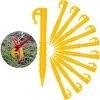 Piquet De Tente En Plastique, Piquets De Tente Spirale, Sardine Tente De Jardin Sol, Robuste Et Durable, Pour Accessoires Pour Camping, Auvents De Camping, Auvents De Caravane Triomphe 20 Pcs Jaune -Pergola Soldes 42297636 1