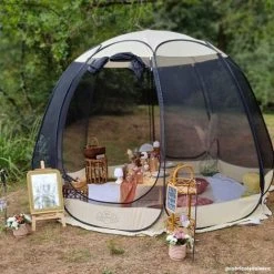 SKY LANTERN Tonnelle Pliante 8-10 Personnes Montage Facile - Tonnelle De Jardin Moustiquaire Octogonale - Tente De Camping, Abri Spa, Tonnelle Pliante -Pergola Soldes 42437013 3