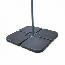 ALICE'S GARDEN Store Double Pente - Penne 4x3m Taupe - Système Manuel à Manivelle. Auvent Sur Pieds. Store De Terrasse Largeur 395cm. Toile Polyester Enduite 280g. - Taupe -Pergola Soldes 4264801 5