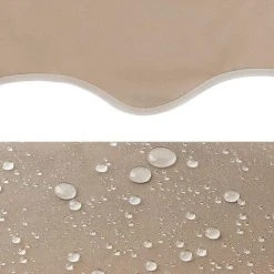 BAMNY Auvent Balcon,Store Balcon Imperméable Avec Manivelle, Sans Per?age, Résistant Aux UV Réglable En Hauteur, 250 X 120 Cm, En Métal Et Polyester,Kaki -Pergola Soldes 42685107 4