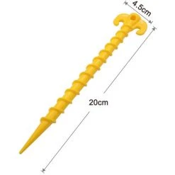 DKSFJKL Terrasse Et Revêtement De Sol Extérieur Piquets De Tente, Ancrage Au Sol En Spirale, Sur La Plage Et La Pelouse Pour Sécuriser Les Animaux, Tentes, Auvents Et Couvertures De Plage, Etc., Paquet De 10 Pièces En Plastique -Pergola Soldes 42740551 5
