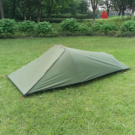 ASUPERMALL Tente De Camping En Plein Air Ultralegere Tente De Camping Pour Une Personne Tente Resistante A L'Eau Tente De Sac De Couchage Portable Avec Support En Aluminium Pour L'Aviation, Vert Armee 4 ASUPERMALL Tente De Camping En Plein Air Ultralegere Tente De Camping Pour Une Personne Tente Resistante A L'Eau Tente De Sac De Couchage Portable Avec Support En Aluminium Pour L'Aviation, Vert Armee – Image 2