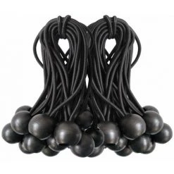 SUPERMARKET Lot De 50 Cordes élastiques En Forme De Balles à Lacets Avec Boule Pour Auvents, Bâches, Pavillons, Tentes, Sacs De Couchage (Noir),Superma
