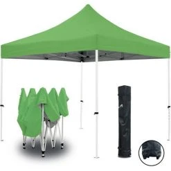 GREADEN Tente Pliante 3x3m ECO Tube 25mm En Acier Bâche 220g/m² ENDUIT PVC 100% ÉTANCHE Pavillon Jardin Tonnelle Réception Sac De Transport