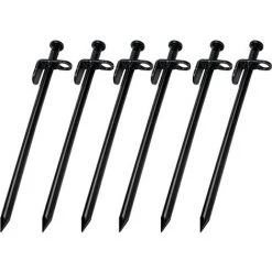 TANABATA Piquets De Tente En Acier 20 Cm 30 Cm Piquets De Fixation Solides Sardines Sol Dur Avec Pochette De Rangement Pour Camping Bâche Plage