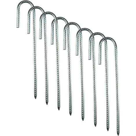 TANABATA Metal Piquets De Tente En Acier Galvanisé Robuste. 12 Pouces Tent Pegs Piquets De Jardin. Piquets De Fixation Avec Crochet En J Pour Chapiteaux. Belvédères. Trampolines. Tentes 3 TANABATA Metal Piquets De Tente En Acier Galvanisé Robuste. 12 Pouces Tent Pegs Piquets De Jardin. Piquets De Fixation Avec Crochet En J Pour Chapiteaux. Belvédères. Trampolines. Tentes