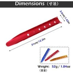 TANABATA Piquets De Tente En Aluminium En Forme U Lot De 6 Sardines De Sable Piquets De Sol Dur Léger Robuste Pour Camping Plage Randonnée -Pergola Soldes 45752015 2