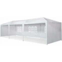 ALICE'S GARDEN Tente De Réception 3x9m, 27 M² - Massilia - Blanc - à Utiliser Comme Pavillon, Pergola, Tente De Jardin, Chapiteau Ou Tonnelle. - Blanc 9 ALICE'S GARDEN Tente De Réception 3x9m, 27 M² - Massilia - Blanc - à Utiliser Comme Pavillon, Pergola, Tente De Jardin, Chapiteau Ou Tonnelle. - Blanc -Pergola Soldes 459284 3