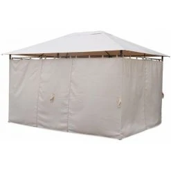 ALICE'S GARDEN Tonnelle 3 X 4 M - Divio - Toile Beige - Pergola Avec Rideaux. Tente De Jardin. Barnum. Chapiteau. Réception - Beige -Pergola Soldes 45944092 3