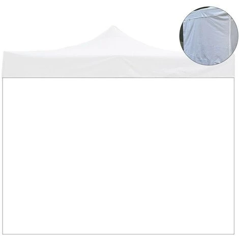 EVERGREEN Cache Latéral Pour Gazebo Blanc étanche Pour Gazebo Refermable 200x200 Cm 3 EVERGREEN Cache Latéral Pour Gazebo Blanc étanche Pour Gazebo Refermable 200x200 Cm