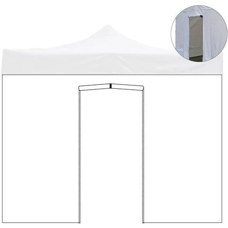 EVERGREEN Cache Latéral Pour Gazebo Avec Porte Blanc étanche Pour Gazebo Refermable 300x300 Cm 3 EVERGREEN Cache Latéral Pour Gazebo Avec Porte Blanc étanche Pour Gazebo Refermable 300x300 Cm
