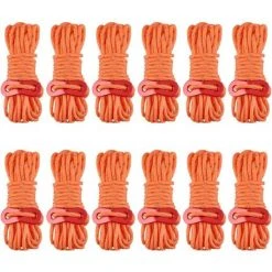 Kueatily Corde De Tente Réfléchissante 12PCS (orange)