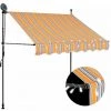 Hommoo Auvent Manuel Retractable Avec LED 100 Cm Jaune Et Bleu 2 Hommoo Auvent Manuel Retractable Avec LED 100 Cm Jaune Et Bleu -Pergola Soldes 46555868 1