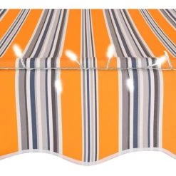 Hommoo Auvent Manuel Retractable Avec LED 100 Cm Jaune Et Bleu -Pergola Soldes 46555868 5