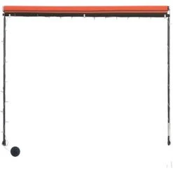 Hommoo Auvent Retractable Avec LED 400x150 Cm Orange Et Marron 11 Hommoo Auvent Retractable Avec LED 400x150 Cm Orange Et Marron -Pergola Soldes 46555882 5