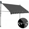 Hommoo Auvent Manuel Retractable Avec LED 250 Cm Anthracite 2 Hommoo Auvent Manuel Retractable Avec LED 250 Cm Anthracite -Pergola Soldes 46561136 1
