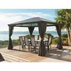 HESPERIDE Tonnelle De Jardin En Aluminium Belize - 3 X 3,6 M - Hespéride -Pergola Soldes 46974058 3