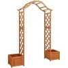 VidaXL Pergola De Jardin Avec Jardinière Bois Pin Massif - Brun 2 VidaXL Pergola De Jardin Avec Jardinière Bois Pin Massif - Brun -Pergola Soldes 47154750 1
