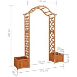 VidaXL Pergola De Jardin Avec Jardinière Bois Pin Massif - Brun 11 VidaXL Pergola De Jardin Avec Jardinière Bois Pin Massif - Brun -Pergola Soldes 47154750 5