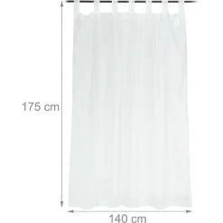RELAXDAYS 8x Rideaux Voilage Blanc, Semi-transparents, Pour Salon Et Chambre, HxL : 175x140 Cm, Avec Boucles, Blanc 11 RELAXDAYS 8x Rideaux Voilage Blanc, Semi-transparents, Pour Salon Et Chambre, HxL : 175x140 Cm, Avec Boucles, Blanc -Pergola Soldes 47385050 5